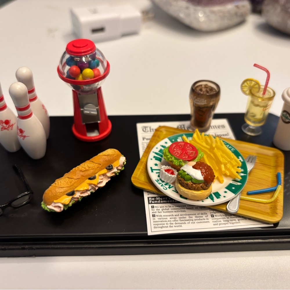 Miniature Food and Bowling Set